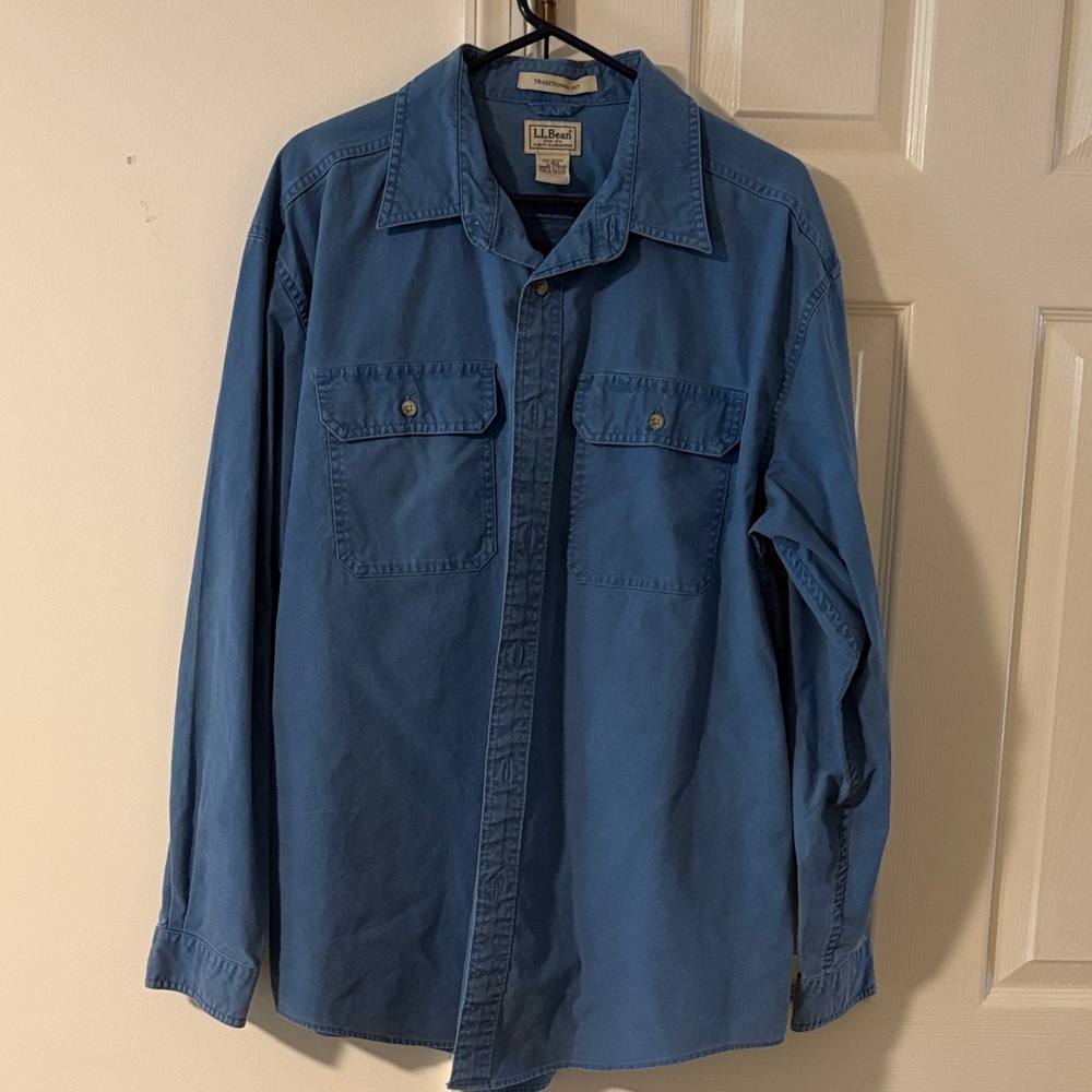 Blue Button-Up Shirt
